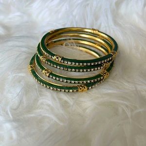 Pretty hunter green bangles 4 ✨